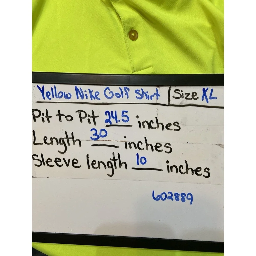 Nike Golf Dri Fit Polo Short XL Neon Yellow Athleisure Golfcore Performance Tour